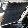 Aluminum film front window retractable car sun shade